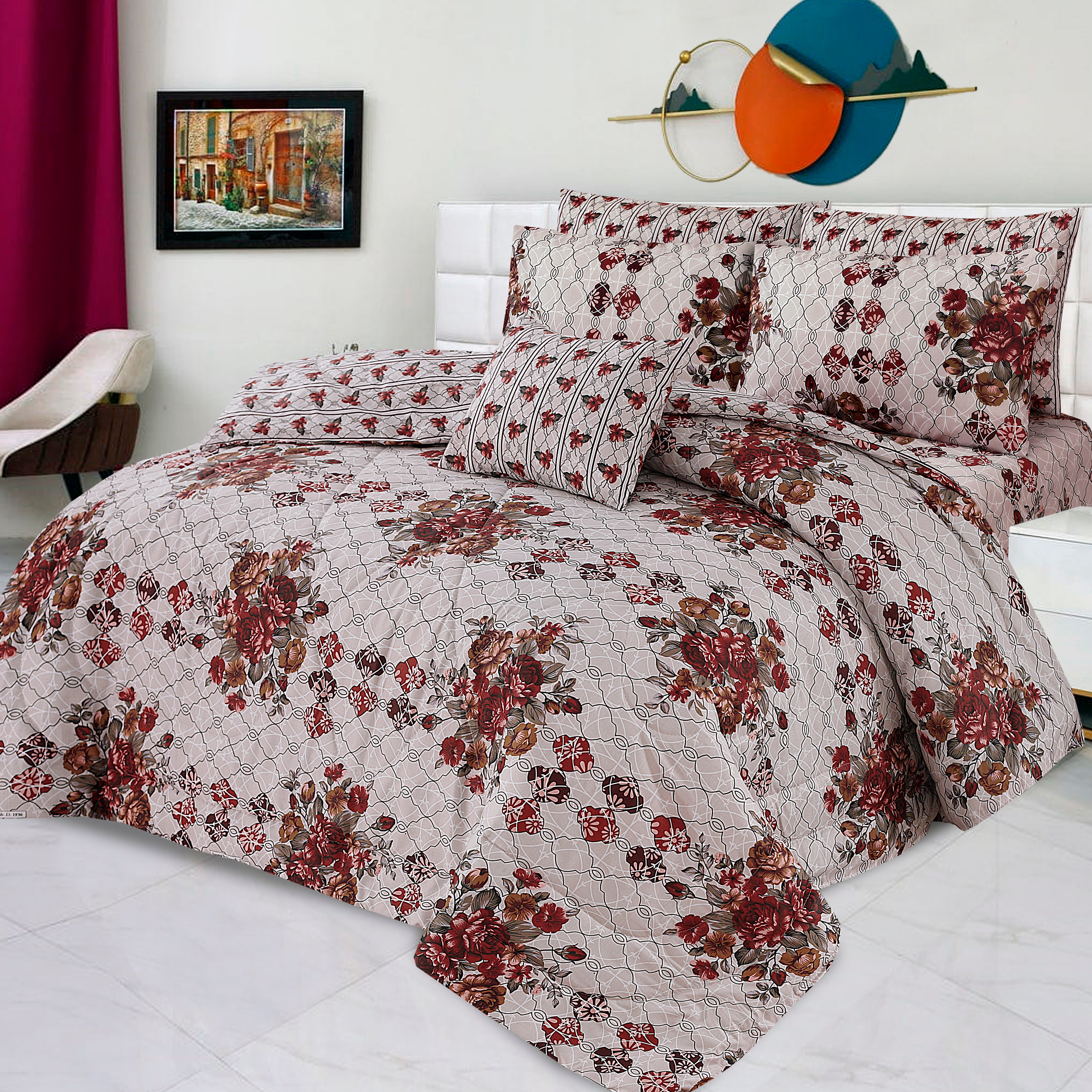 7 Pcs  Comforter Set Mh-779