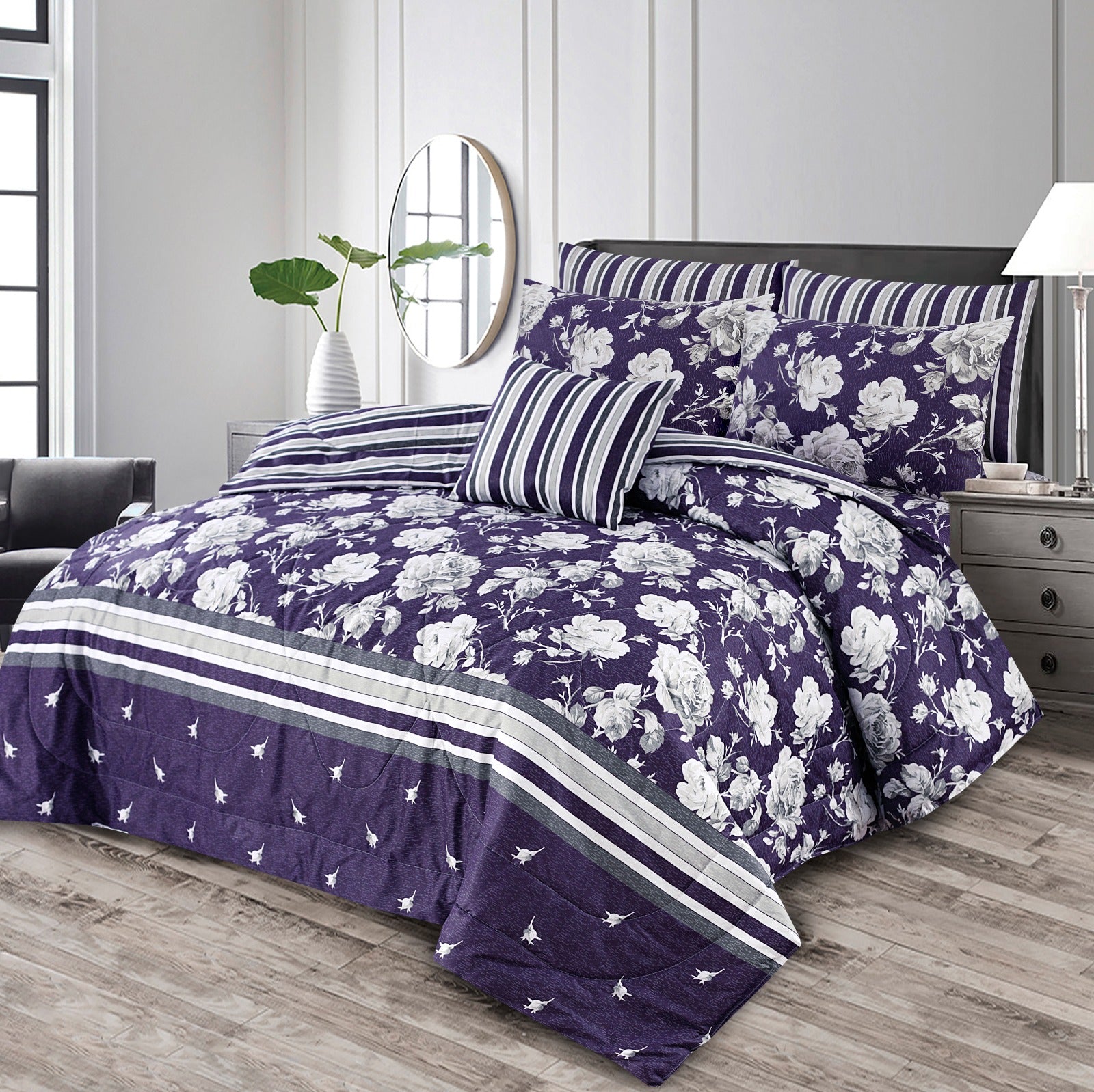 7 Pcs  Comforter Set Mh-773