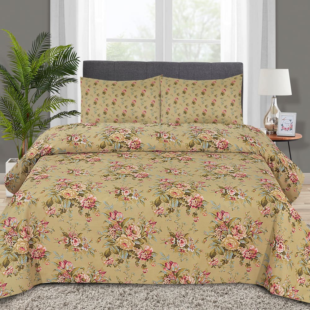 Pure Cotton Aztek Bedsheet Set A - 47 (Premium) Bed Sheets