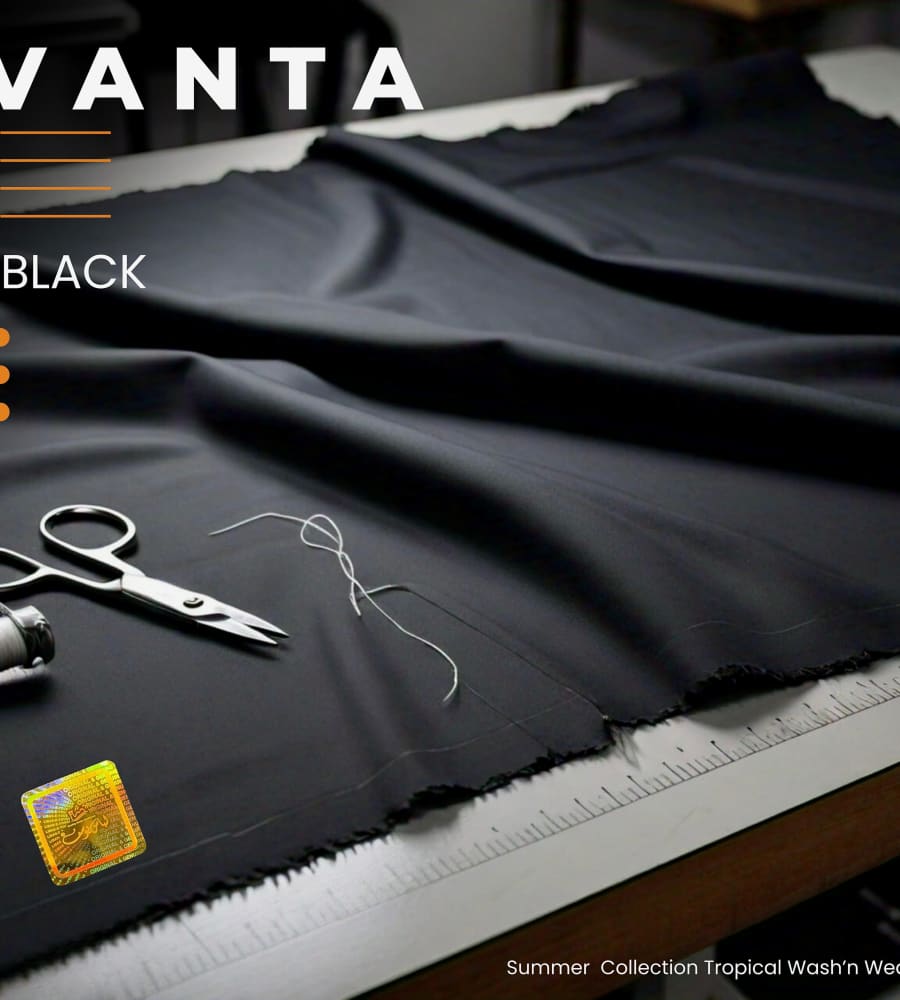Men Unstitched Wash N Wear - Libas E Yousaf Vanta Black Apparel