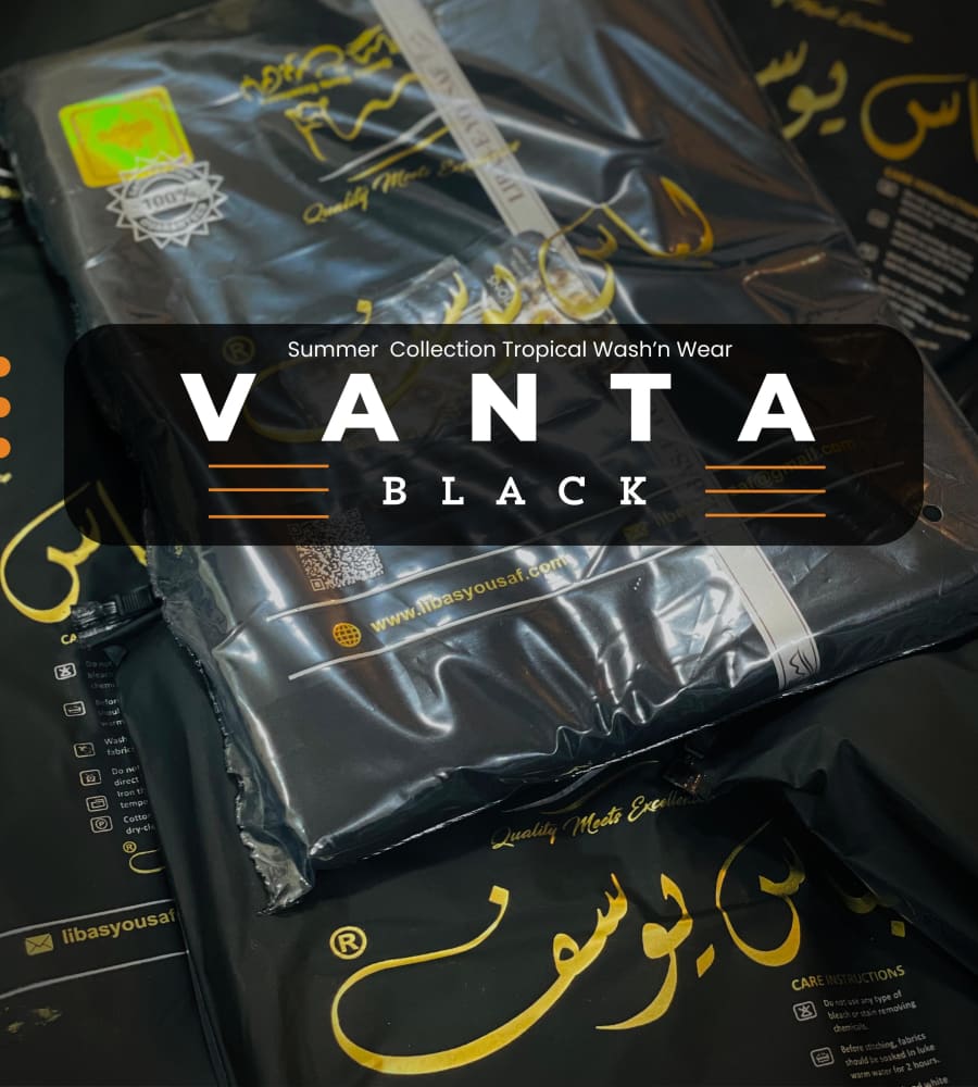 Men Unstitched Wash N Wear - Libas E Yousaf Vanta Black Apparel