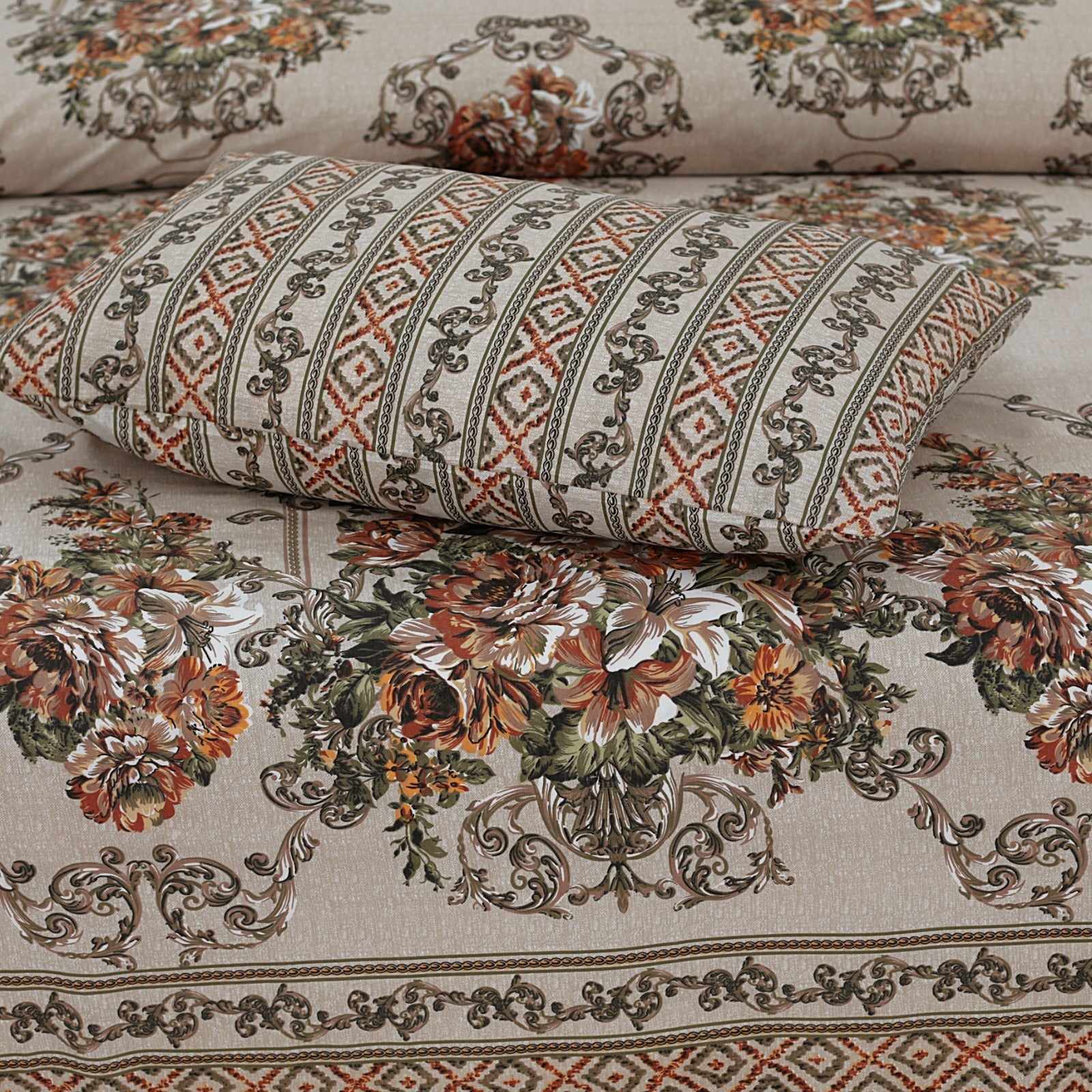 Cotton 3pc Bedsheet Set  MN-39
