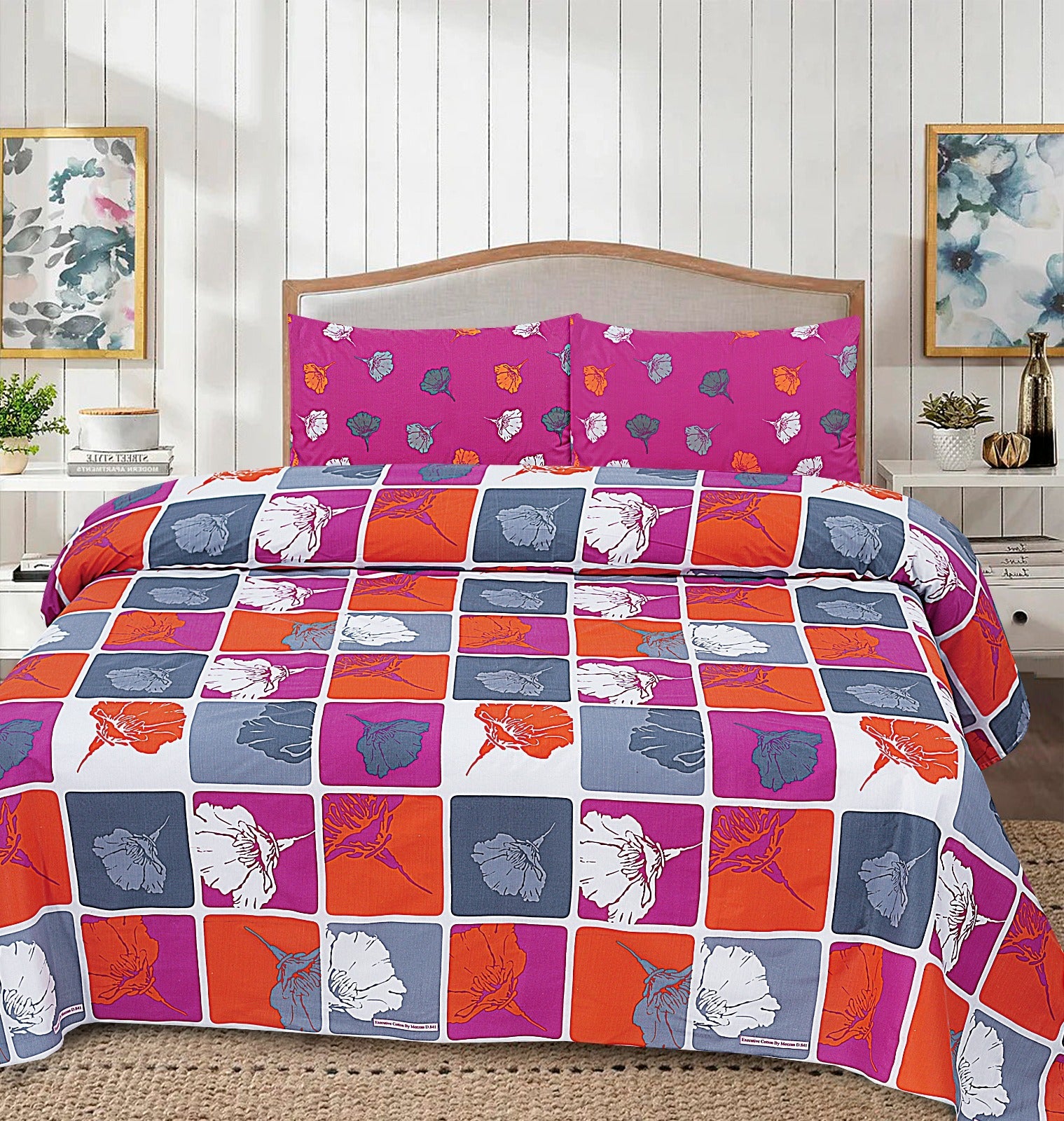 Cotton 3pc Bedsheet Set  MN-41