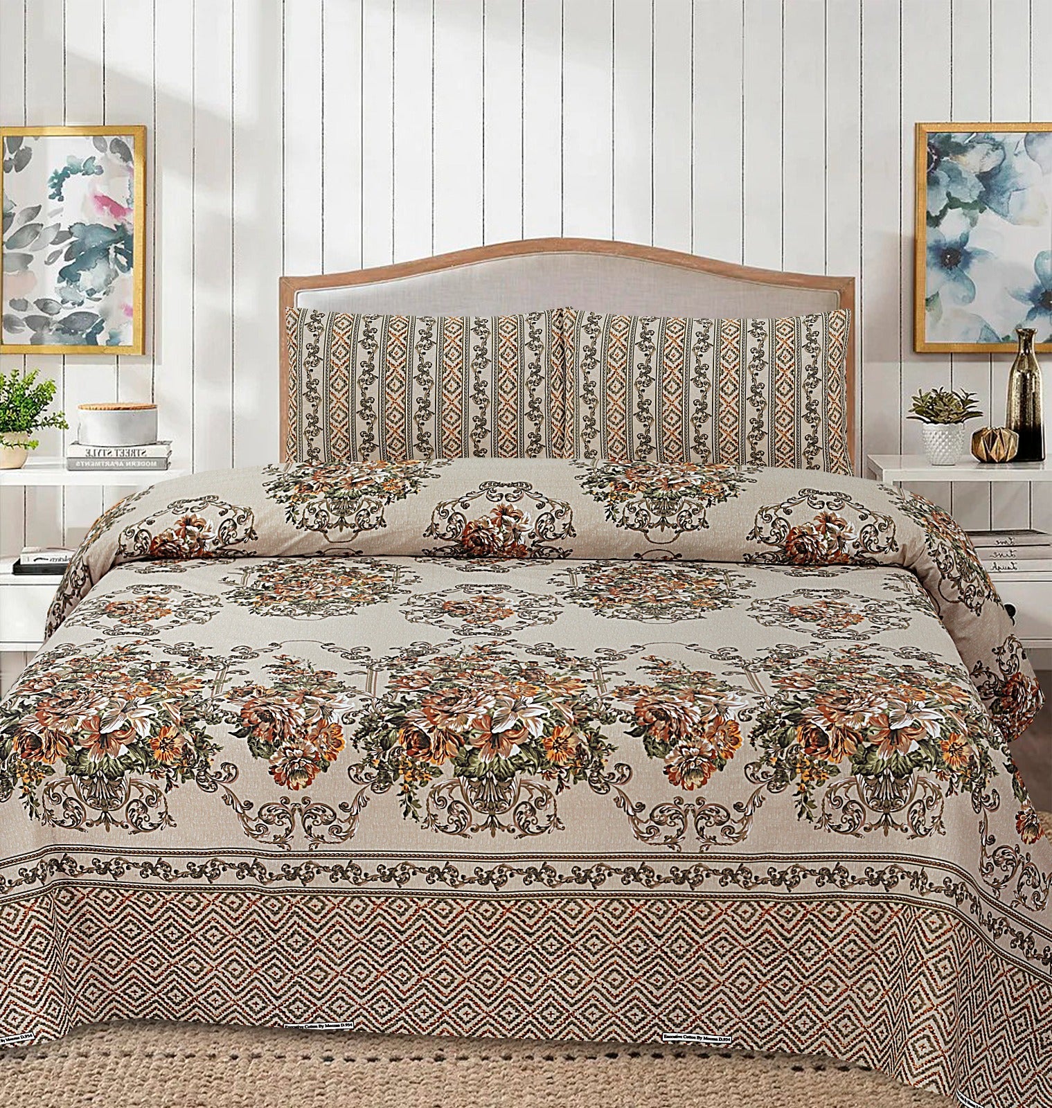 Cotton 3pc Bedsheet Set  MN-39